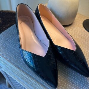 J.Crew - leather pointed flats size 9